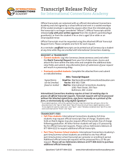 Transcript Release Policy - International Connections Academy