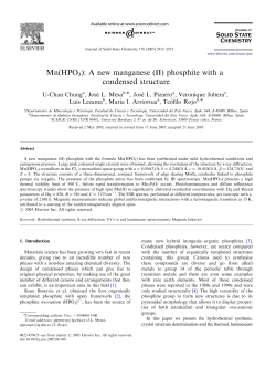 Mn(HPO3): A new manganese (II) phosphite with a condensed