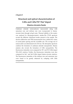 Structural and optical characterization of CdSe and