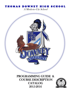 Downey Course Catalog - Thomas Downey High School