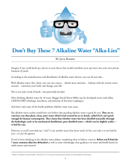 Don`t Buy These 7 Alkaline Water “Alka-Lies”