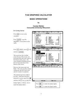 TI-92 GRAPHING CALCULATOR