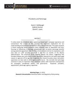 Presidents and Patronage