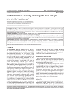 Effect of Green Tea in Decreasing Electromagnetic