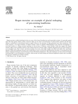 Rogen moraine: an example of glacial reshaping of pre