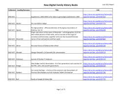 New Digital Family History Books