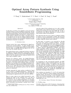 Optimal Array Pattern Synthesis Using Semidefinite Programming F