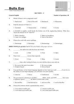 Proficiency Test P-01: Solutions - MBA