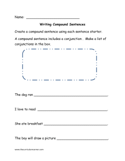 Writing Compound Sentences