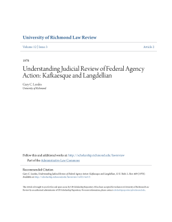 Understanding Judicial Review of Federal Agency Action