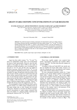 argon stable isotope concentrations in lunar