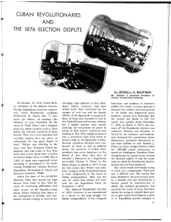 CUBAN REVOLUTIONARIES THE 1876 ELECTION DISPUTE