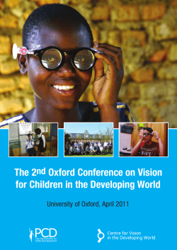 The 2nd Oxford Conference on Vision for Children in the Developing