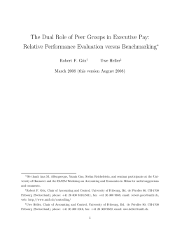 The Dual Role of Peer Groups in Executive Pay - USI