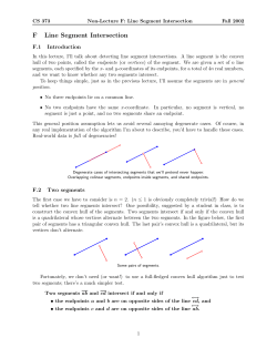 F Line Segment Intersection