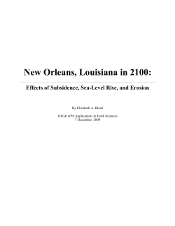 New Orleans, Louisiana in 2100 - Department of Geological Sciences