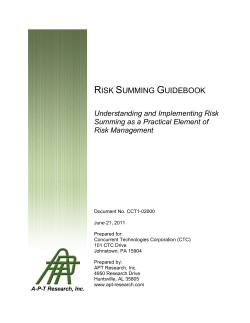 CCT1-02000 Risk Summing Guidebook