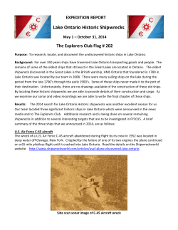 Lake Ontario Historic Shipwrecks