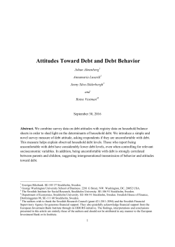 Attitudes Toward Debt and Debt Behavior