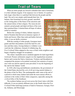 Trail of Tears - Oklahoma Uniquely American