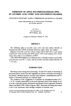 INHIBITION of APPLE POLYPHENOLOXIDASE (PPO) BY