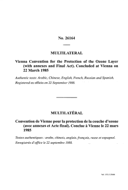 Vienna Convention for the Protection of the Ozone Layer