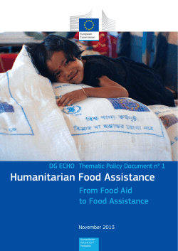 humanitarian food assistance policy