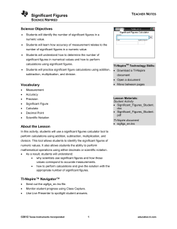 Summary of lesson - TI Education