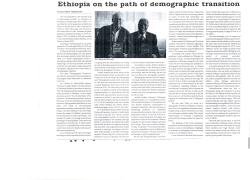 Ethiopia on the path 01- demographic transition