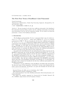 The First Four Terms of Kauffman`s Link Polynomial