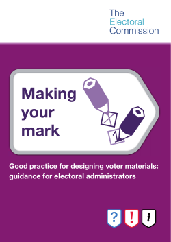 Making your mark: design guidance for electoral administrators