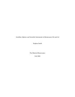 Armillary Spheres and Scientific Instruments in Renaissance life and
