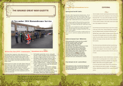 the grange great war gazette