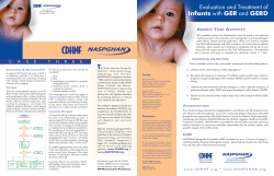 Evaluation and Treatment of Infants with GER and GERD