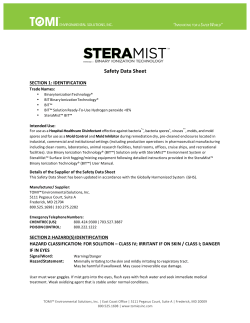 Safety Data Sheet - TOMI Environmental Solutions, Inc.