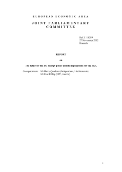 The future of the EU Energy policy and its implications for the EEA