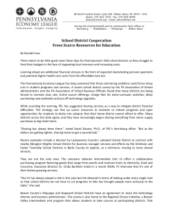 School District Cooperation Frees Scarce Resources for Education