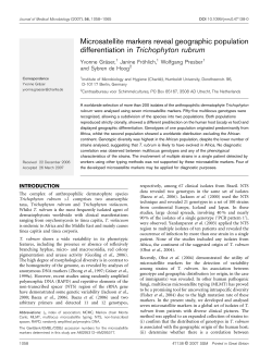Microsatellite markers reveal geographic population differentiation