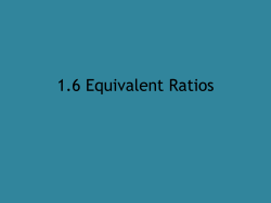 1.6 Equivalent ratios