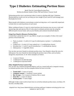 Type 2 Diabetes: Estimating Portion Sizes