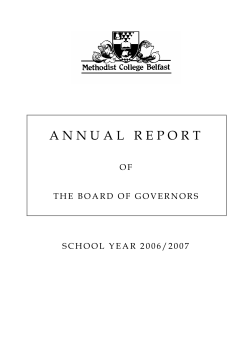 Board of Governors Annual Report