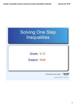 chapter inequality practice solving one step inequalities.notebook