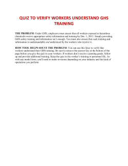 quiz to verify workers understand ghs training