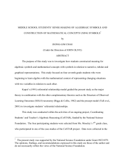 MIDDLE SCHOOL STUDENTS` SENSE