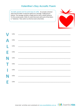 Valentine`s Day Acrostic Poem