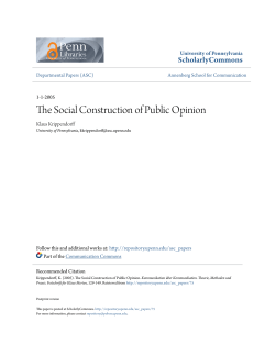 The Social Construction of Public Opinion