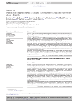 Maternal intelligence-mental health and child