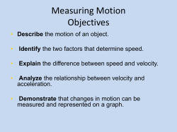 Measuring Motion