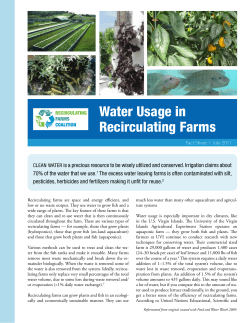 Water Usage in Recirculating Farms