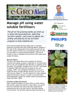 Manage pH using water soluble fertilizers - e-GRO